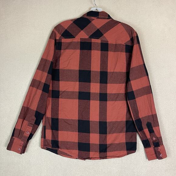 Fox‎ Racing Shirt Mens S Red Plaid Flannel Long Sleeve Regular Fit Button Up - Picture 11 of 12